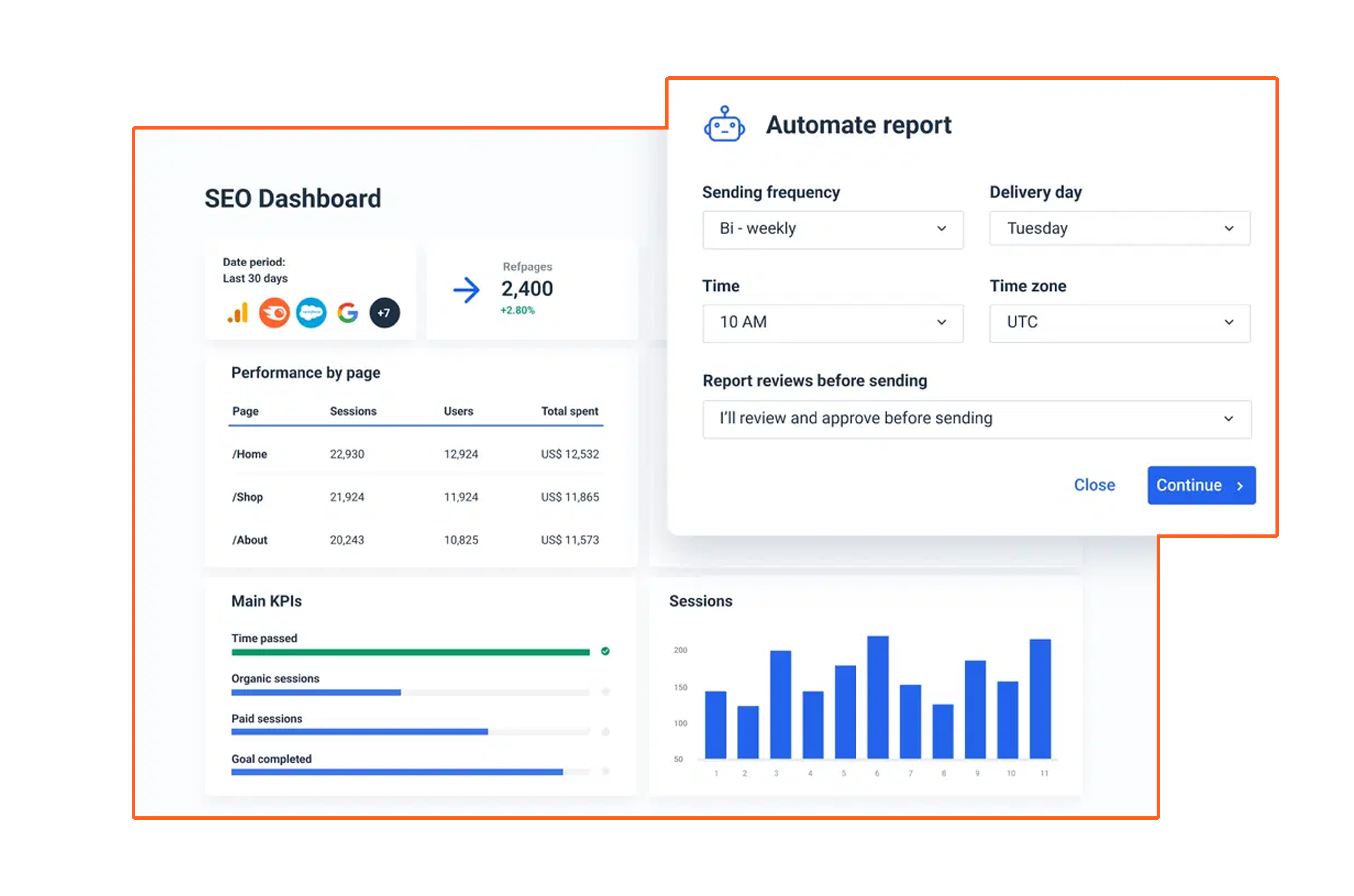 Site Dashboard SEO Dashboard